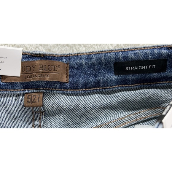 Judy Blue High Waist Straight Fit Distressed Denim Jeans Size 5/27 New W/Tags - Picture 6 of 16